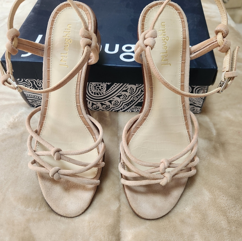 J. McLaughlin Tan and Cream Sandals for Effortless Style